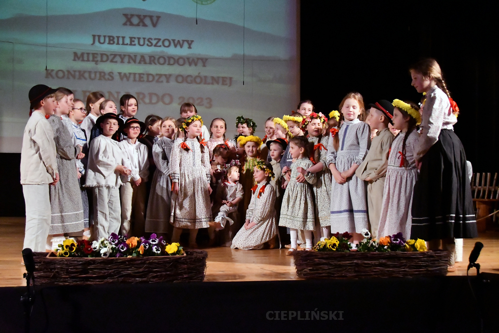 Regionalny zespół dziecięcy na scenie podczas występu